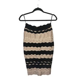 Black and golden tan pencil skirt.